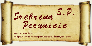 Srebrena Peruničić vizit kartica